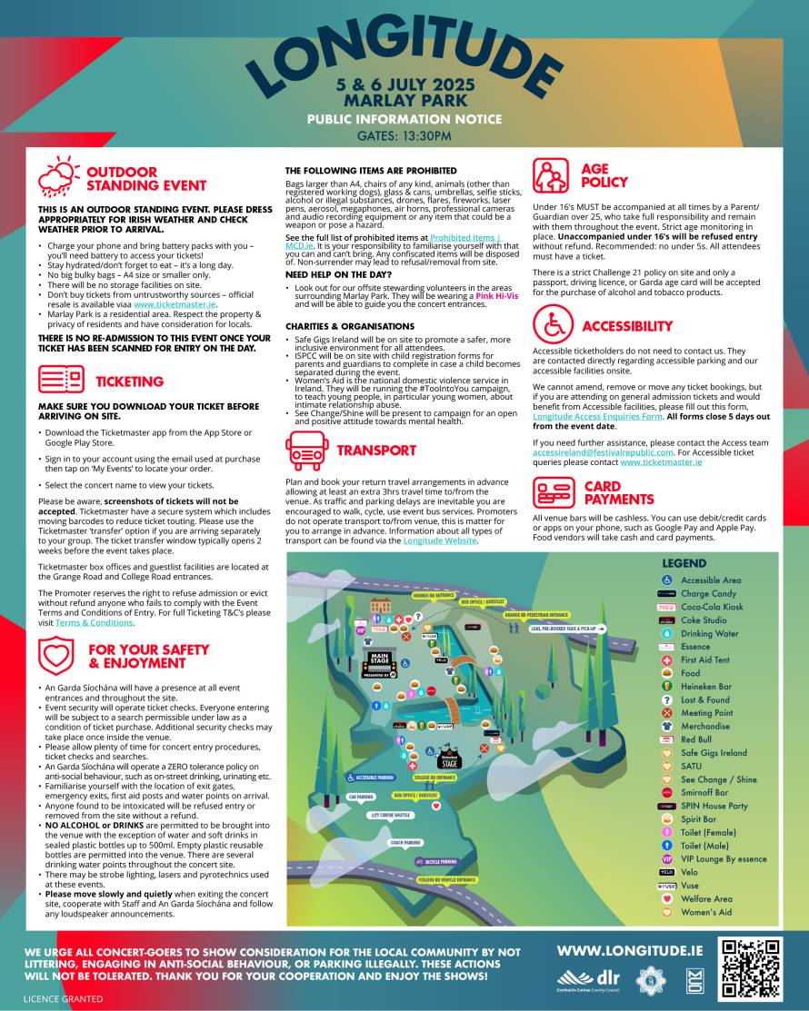 Longitude 2025: Public Information Notice